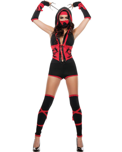 Fiery Dragon Ninja Womens Costume