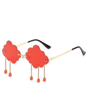 60s Red Festive Cloud Glasses