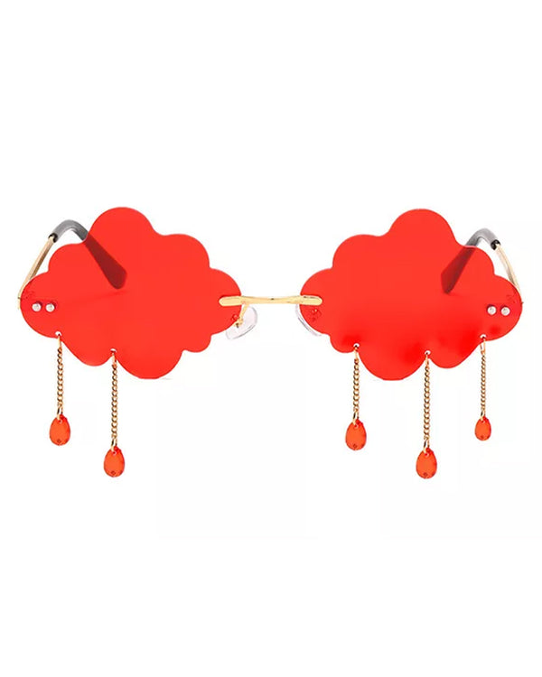 60s Red Festive Cloud Glasses