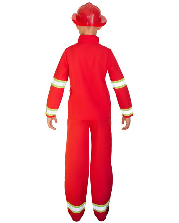 Red Fire Fighter Boys Costume
