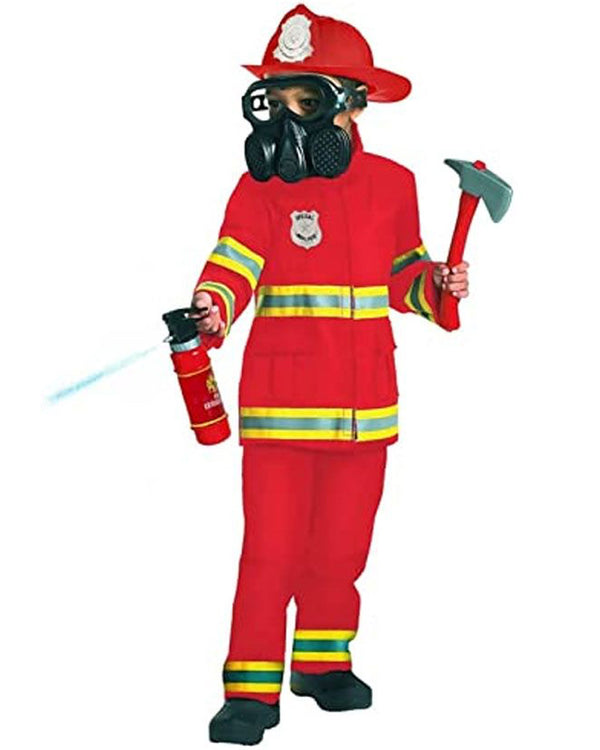 Red Fire Fighter Boys Costume