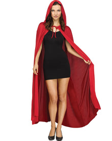 Red Hooded Adult Halloween Cape