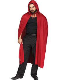 Red Hooded Adult Halloween Cape