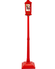 Red Christmas LED Snow and Music Lamppost with Sensor 1.5m