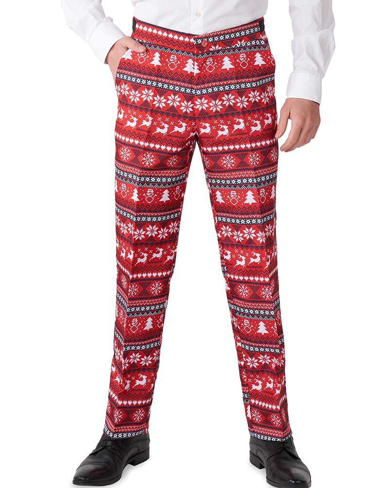 Christmas Red Nordic Pixel Suitmeister