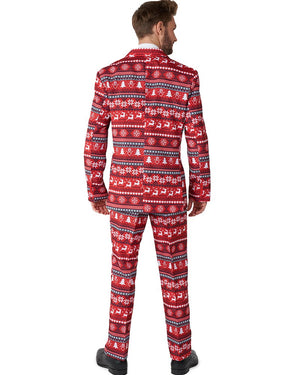Christmas Red Nordic Pixel Suitmeister