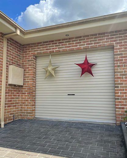 Christmas Red Pop-Up Tinsel Star 65cm