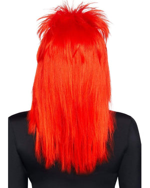 80s Rockstar Red Mullet Wig
