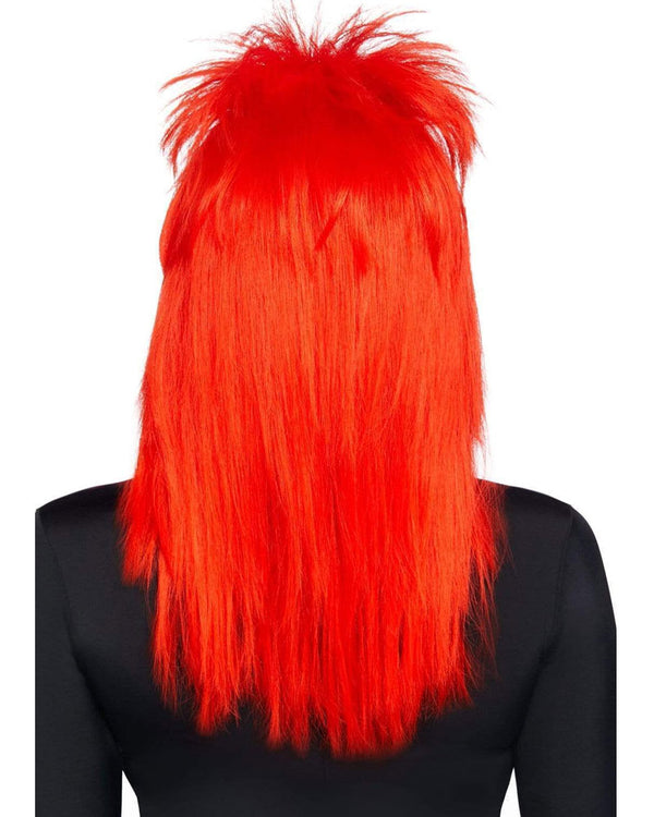 80s Rockstar Red Mullet Wig