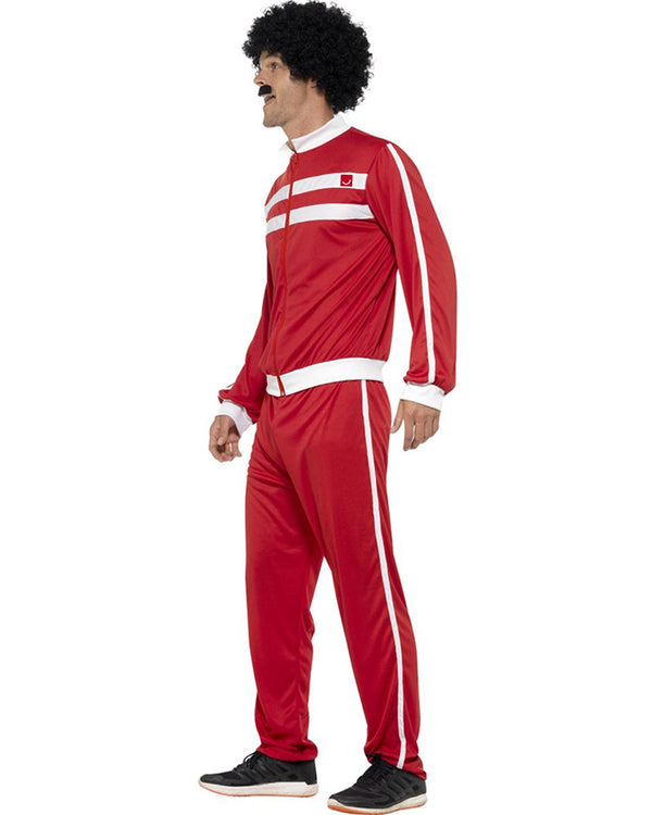 80s Red Scouser Tracksuit Mens Costume