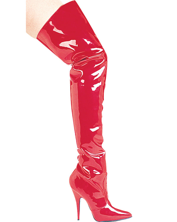 Red Susie Knee High Womens Boots