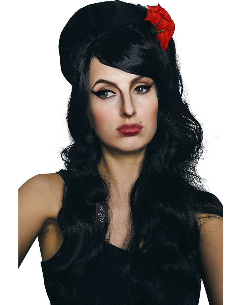 Rehab Beehive Deluxe Long Black Wig