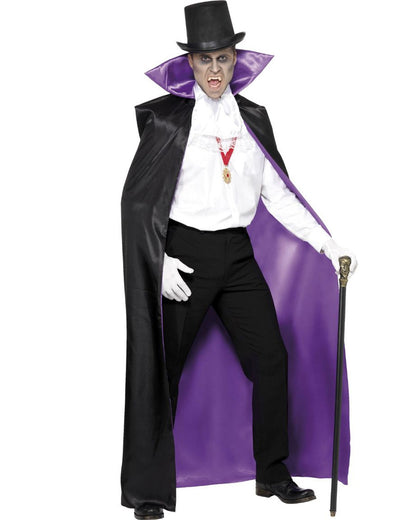 Reversible Purple and Black Count Cape