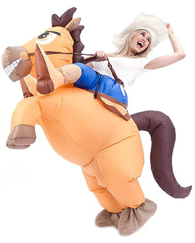 Riding A Horse Inflatable Adult Costume