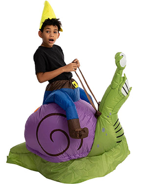 Riding A Snail Inflatable Kids Costume