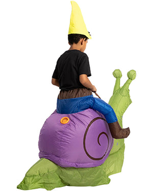 Riding A Snail Inflatable Kids Costume
