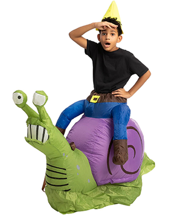Riding A Snail Inflatable Kids Costume