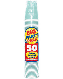 Robins Egg 473ml Plastic Cups Pack of 50