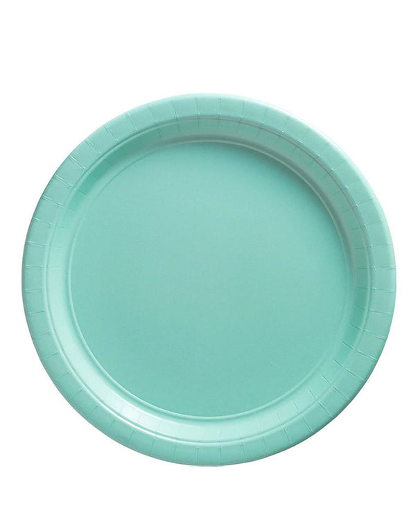 Robins Egg Blue 23cm Round Paper Plates Pack of 20