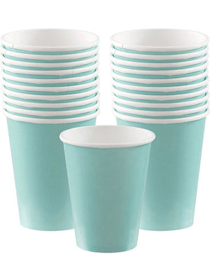 Robins Egg Blue 266ml Paper Cups Pack of 20