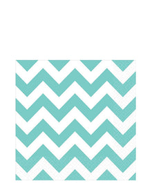 Robins Egg Blue Chevron Lunch Napkins Pack of 16