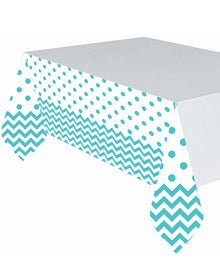 Robins Egg Blue Chevron Tablecover