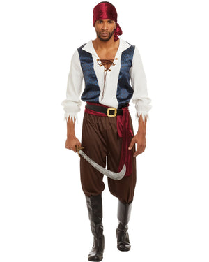 Rugged Rogue Pirate Mens Costume