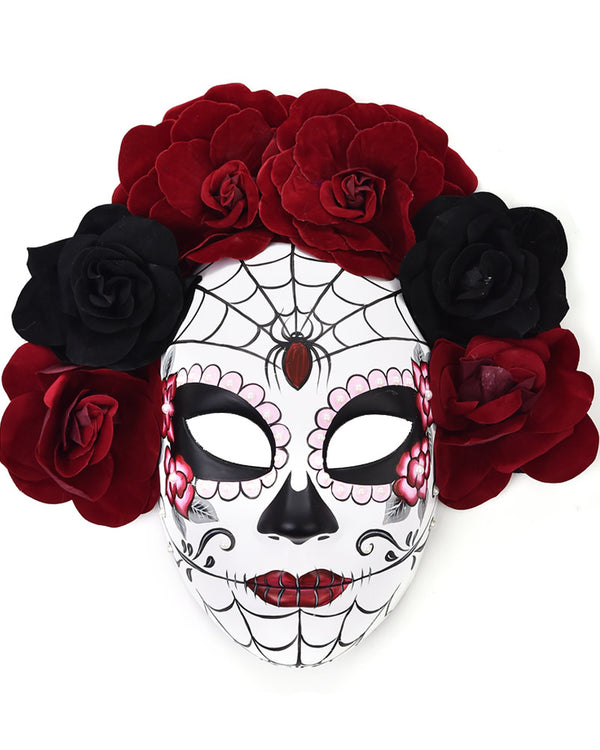 Rosa Day Of The Dead Half Mask