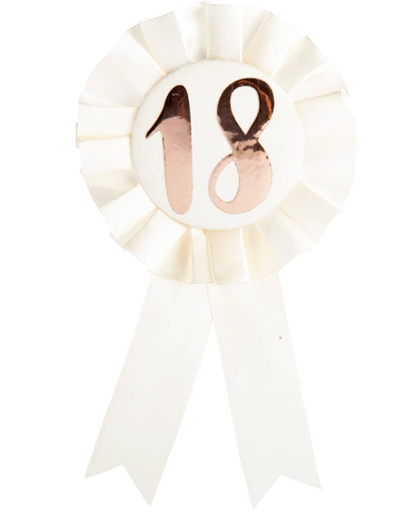 Rose Gold 18th Birthday Badge
