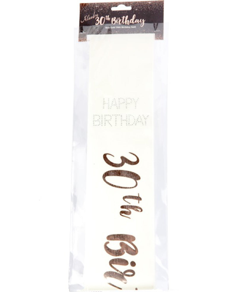 Rose Gold 30th Sash