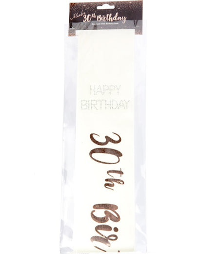 Rose Gold 30th Sash