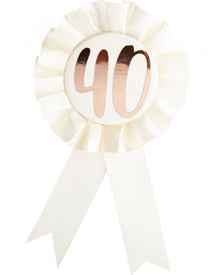 Rose Gold 40 Rosette Badge