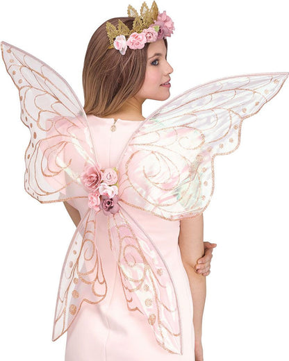 Rose Gold and Peach Fantasy Fairy Sparkle Wings