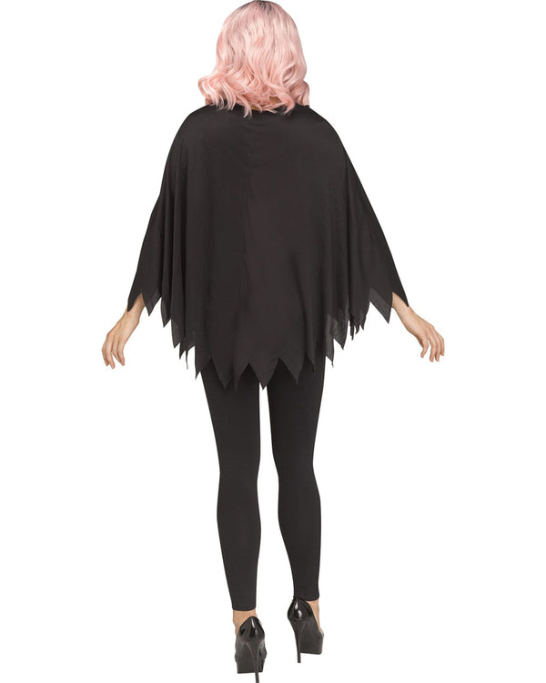 Rose Gold Glitter Skeleton Poncho Womens Costume