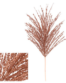 Rose Gold Glitter Spray Stems 60cm