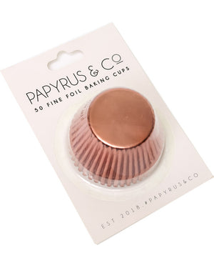 Rose Gold Medium Foil Baking Cups Pack of 50