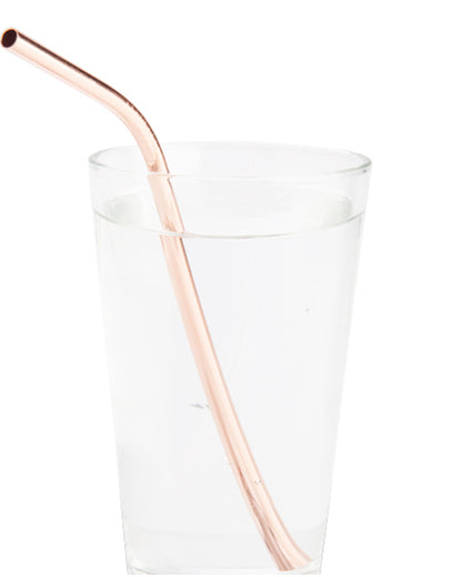 Rose Gold Metallic Straws Pack of 4