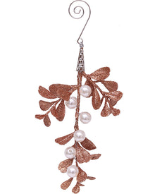 Rose Gold Mistletoe Tree Ornament 19cm