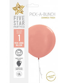 Rose Gold Shimmer Round 90cm Latex Balloon