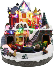 Rotating Musical Town Christmas LED Scene