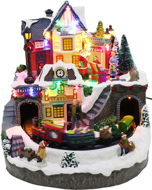 Rotating Musical Town Christmas LED Scene