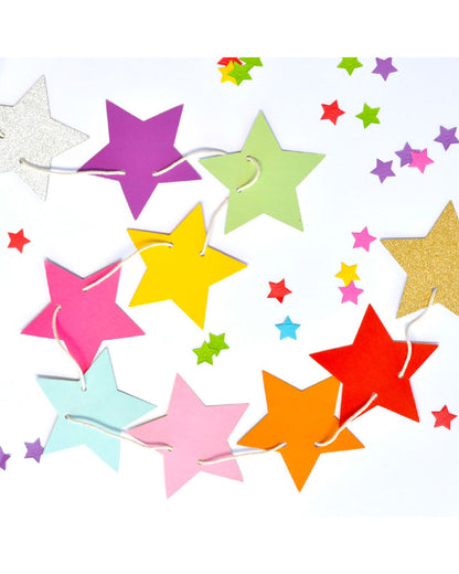 Rainbow Star Reversible Garland 2m