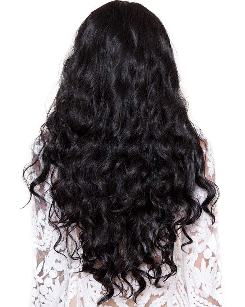 Gypsy Kiss Premium Long Curly Black Wig