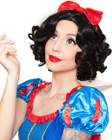 Snow Girl Premium Short Curly Black Wig