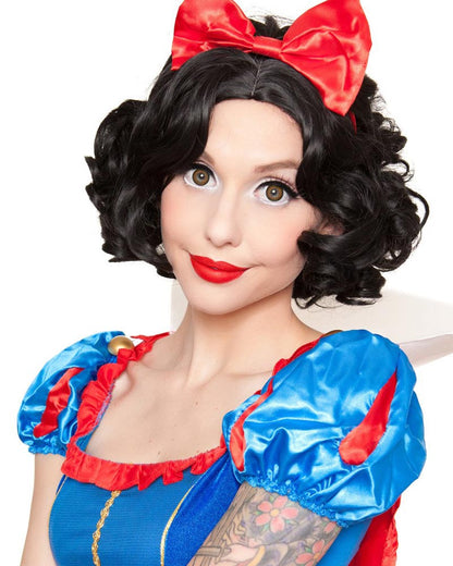Snow Girl Premium Short Curly Black Wig