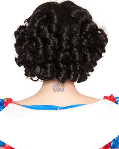 Snow Girl Premium Short Curly Black Wig
