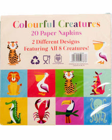 Colourful Creatures Cocktail Napkins Pack of 20
