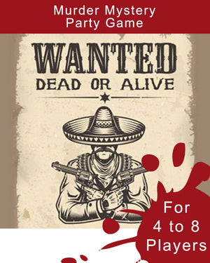 Wild West Digital Murder Mystery Game for 4 to 8 Players
