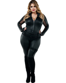 Secret Agent Womens Plus Size Halloween Costume
