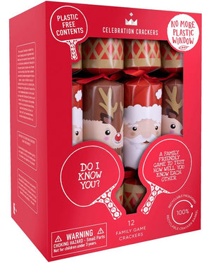 Santa and Reindeer Christmas Crackers Pack of 12